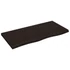 Kép 2/10 - VidaXL sötétbarna kezelt tömör tölgyfa fali polc 100x50x(2-4) cm