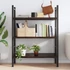 Kép 3/10 - VidaXL sötétbarna kezelt tömör tölgyfa fali polc 100x50x(2-4) cm