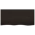Kép 4/10 - VidaXL sötétbarna kezelt tömör tölgyfa fali polc 100x50x(2-4) cm