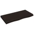 Kép 2/10 - VidaXL sötétbarna kezelt tömör tölgyfa fali polc 100x50x(2-6) cm