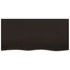 Kép 4/10 - VidaXL sötétbarna kezelt tömör tölgyfa fali polc 100x50x(2-6) cm