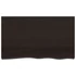 Kép 4/10 - VidaXL sötétbarna kezelt tömör tölgyfa fali polc 100x60x(2-6) cm