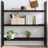 Kép 1/10 - VidaXL sötétbarna kezelt tömör tölgyfa fali polc 120 x 30 x (2-4) cm