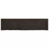 Kép 5/10 - VidaXL sötétbarna kezelt tömör tölgyfa fali polc 120 x 30 x (2-4) cm