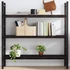 Kép 1/10 - VidaXL sötétbarna kezelt tömör tölgyfa fali polc 120 x 40 x (2-4) cm
