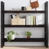 Kép 1/10 - VidaXL sötétbarna kezelt tömör tölgyfa fali polc 120 x 40 x (2-6) cm