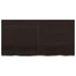 Kép 4/10 - VidaXL sötétbarna kezelt tömör tölgyfa fali polc 120 x 60 x (2-4) cm