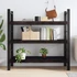 Kép 3/10 - VidaXL sötétbarna kezelt tömör tölgyfa fali polc 120 x 60 x (2-6) cm