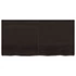 Kép 4/10 - VidaXL sötétbarna kezelt tömör tölgyfa fali polc 120 x 60 x (2-6) cm