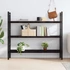 Kép 3/10 - VidaXL sötétbarna kezelt tömör tölgyfa fali polc 140 x 30 x (2-4) cm