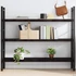 Kép 1/10 - VidaXL sötétbarna kezelt tömör tölgyfa fali polc 140 x 30 x (2-4) cm