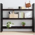 Kép 1/10 - VidaXL sötétbarna kezelt tömör tölgyfa fali polc 140 x 40 x (2-6) cm