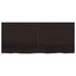Kép 4/10 - VidaXL sötétbarna kezelt tömör tölgyfa fali polc 140 x 60 x (2-4) cm