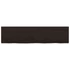 Kép 4/10 - VidaXL sötétbarna kezelt tömör tölgyfa fali polc 160 x 40 x (2-4) cm