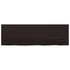 Kép 4/10 - VidaXL sötétbarna kezelt tömör tölgyfa fali polc 160 x 50 x (2-4) cm
