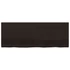 Kép 4/10 - VidaXL sötétbarna kezelt tömör tölgyfa fali polc 160 x 60 x (2-4) cm