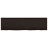 Kép 4/10 - VidaXL sötétbarna kezelt tömör tölgyfa fali polc 220 x 60 x (2-4) cm