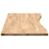 Kép 6/10 - VidaXL tömör tölgyfa téglalap alakú asztallap kezeletlen 120x50x2,5 cm