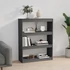 Kép 4/9 - VidaXL szürke tömör fenyőfa könyvszekrény/térelválasztó 80x30x103,5 cm