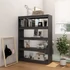 Kép 3/9 - VidaXL szürke tömör fenyőfa könyvszekrény/térelválasztó 100 x 30 x 135,5 cm 