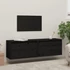Kép 3/10 - VidaXL 2 darab fekete tömör fenyőfa faliszekrény 60 x 30 x 35 cm