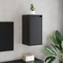 Kép 1/10 - VidaXL 2 db fekete tömör fenyőfa faliszekrény 30 x 30 x 60 cm