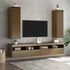 Kép 3/10 - VidaXL 2 db mézbarna tömör fenyőfa faliszekrény 30 x 30 x 100 cm