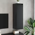 Kép 1/10 - VidaXL 2 db fekete tömör fenyőfa faliszekrény 30 x 30 x 100 cm
