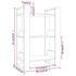 Kép 8/9 - VidaXL fekete tömör fenyőfa könyvszekrény/térelválasztó 60x35x91 cm