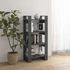Kép 6/9 - VidaXL szürke tömör fa könyvszekrény/térelválasztó 60 x 35 x 125 cm