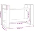 Kép 8/9 - VidaXL fekete tömör fenyőfa könyvszekrény/térelválasztó 80x35x56,5 cm