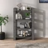 Kép 3/9 - VidaXL szürke tömör fenyőfa könyvszekrény/térelválasztó 80x35x125 cm