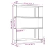 Kép 8/9 - VidaXL szürke tömör fenyőfa könyvszekrény/térelválasztó 80x25x101 cm