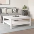 Kép 4/7 - VidaXL fehér tömör fenyőfa dohányzóasztal 100 x 100 x 40 cm